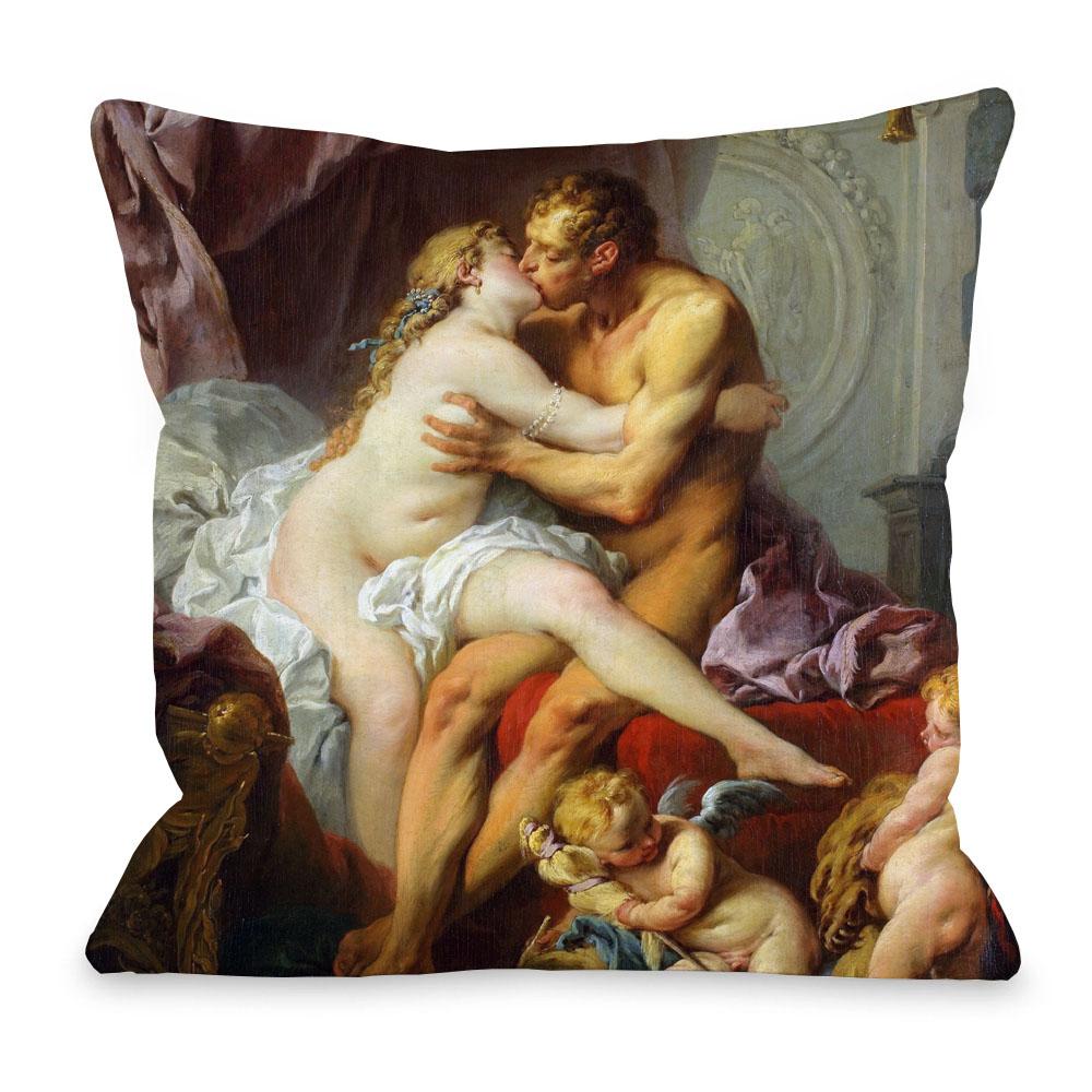 European Royal Court Madame Duchess Goddess Women Portrait Painting Cushion Covers Rococo Style Decorative Pillows For Sofa