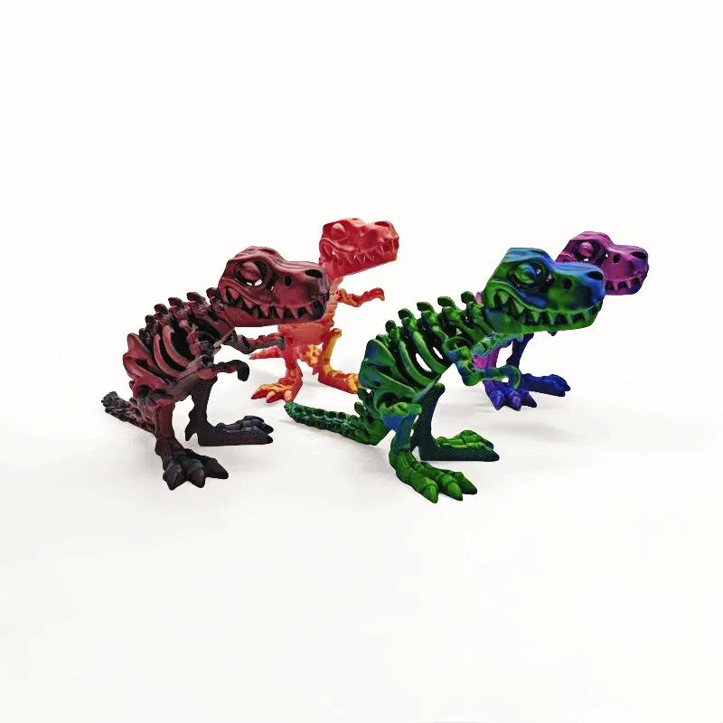 3D Printed Movable Tyrannosaurus Rex Figure - Creative Children's Day Ornament Toy