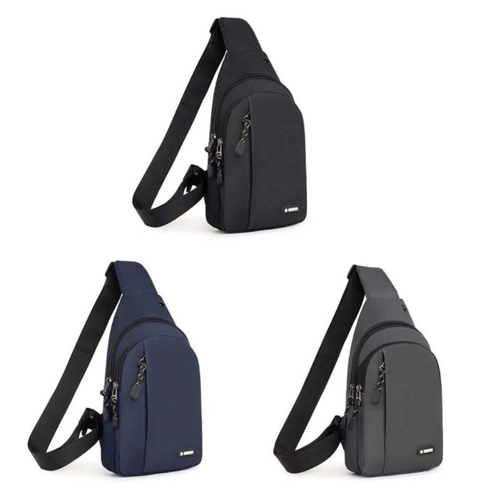 Large Capacity Men Crossbody Bag Waterproof Chest Pack Running Phone Bag  Outdoor Sports