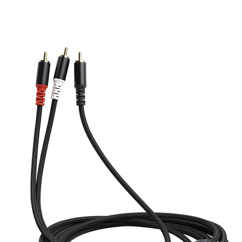 RCA Y Cable 1 RCA Male To 2 RCA Male Stereo Audio Cable Dual Shielded Gold Plated 6.5Ft Amplifier TV Mixer CD DVD