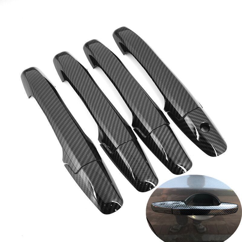 For Honda Civic 8th 2006 2007 2008 2009 2010 2011 Car Carbon Fiber Style Exterior Door Handle Moulding Cover Trim Decor Auto