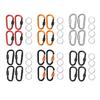 4Pcs Locking Carabiners with Key Rings Keychain Carbiners D Rings Key Clip Spring Snap Hook for Camping, Hiking, Fishing