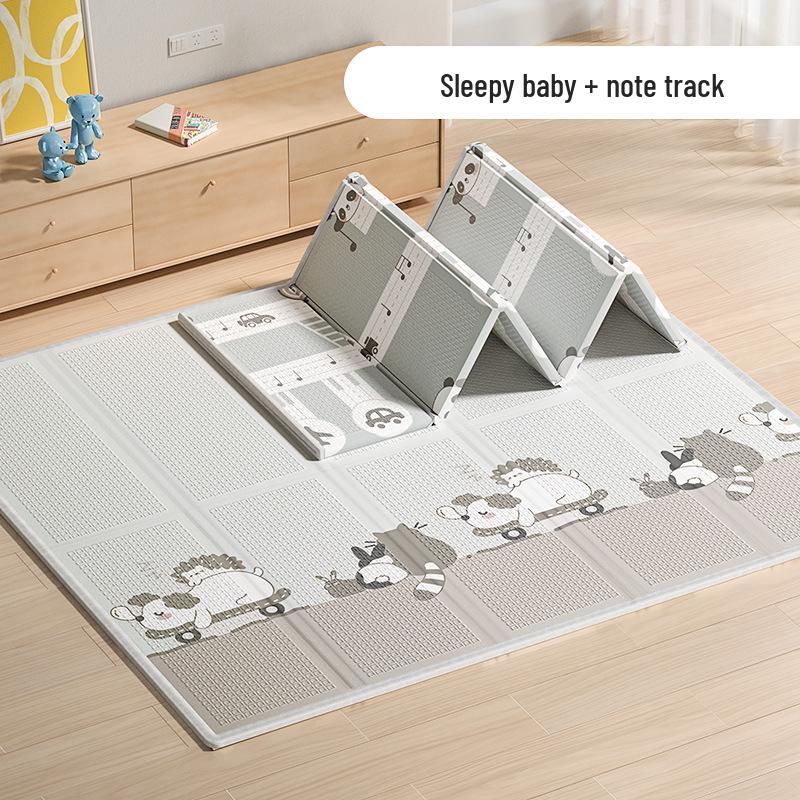 BABYGO Foldable Infant Crawling Mat - Thick XPE Foam Baby Play Mat for Home