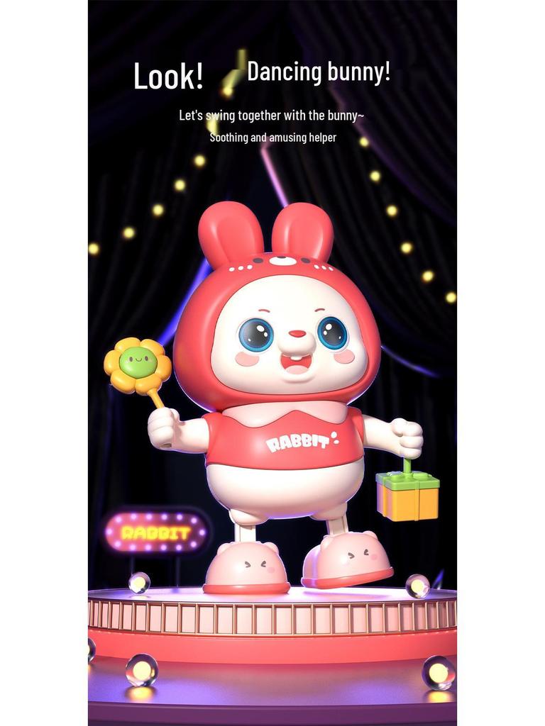 Jouet Lapin Dansant Électrique pour Bébés: Encourage à Soulever, Rouler, Ramper avec Son et Mouvement