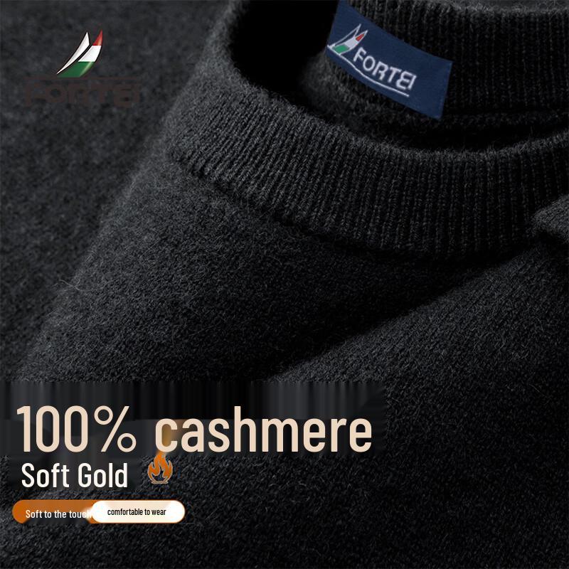 Futing Men s 100% Cashmere Round Neck Sweater 52