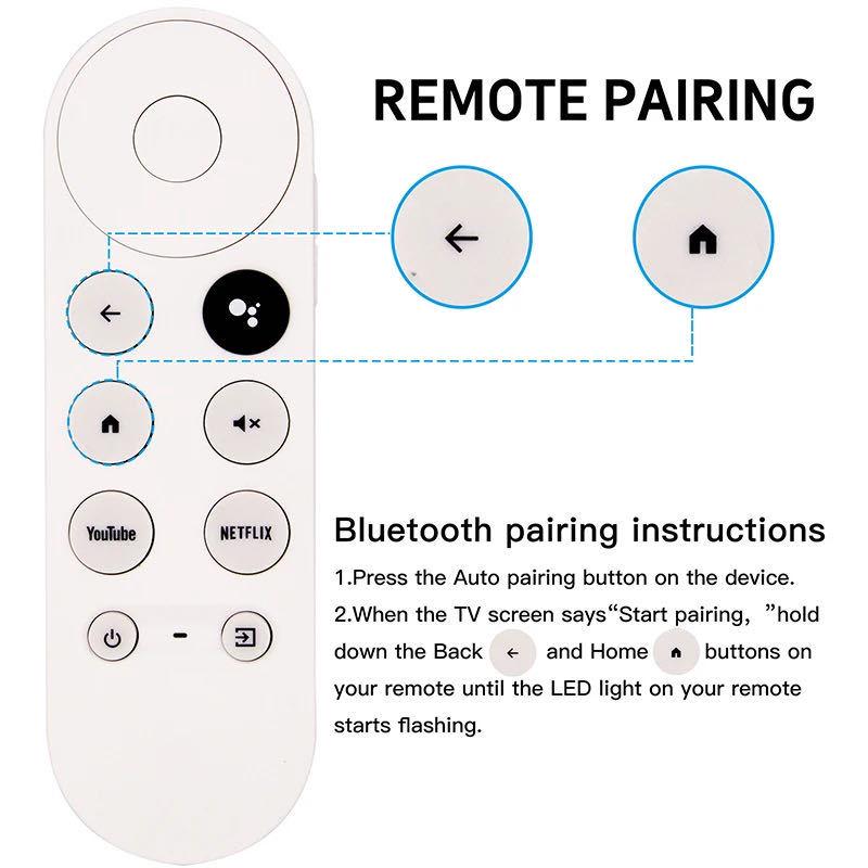 Huasheng G9N9N Bluetooth Voice Remote for Google TV Chromecast