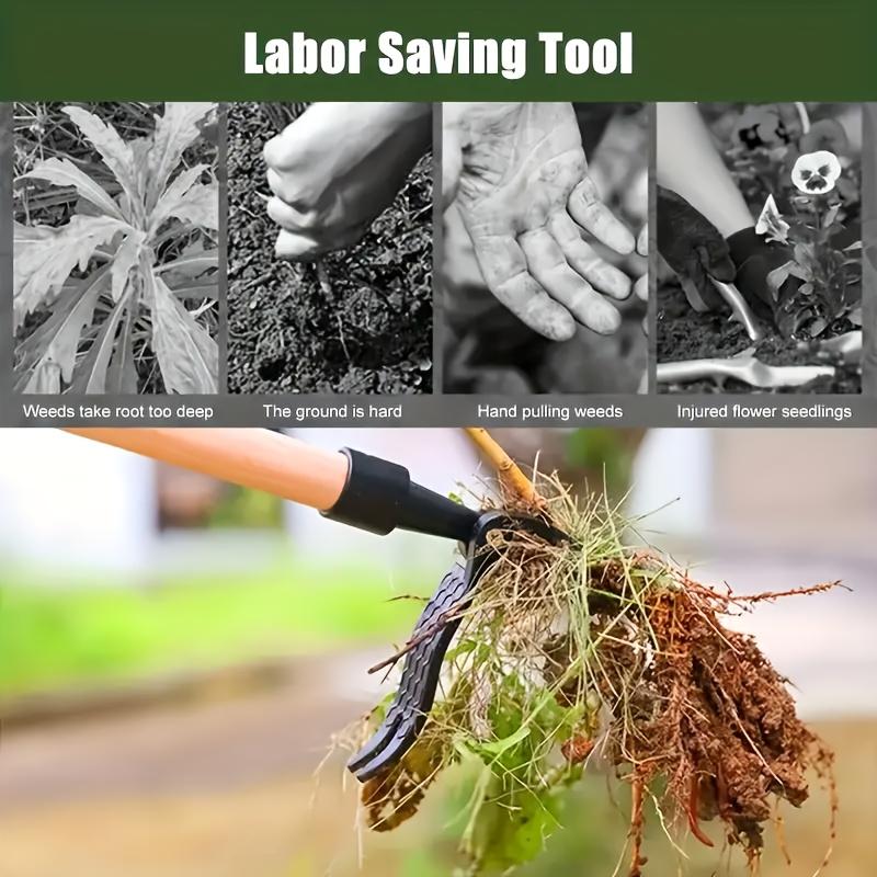 Standing Weeding Tool, Manual Metal Four Claw Lawnmower, Ergonomic Gardening Weeding Tool, No Need To Bend Over