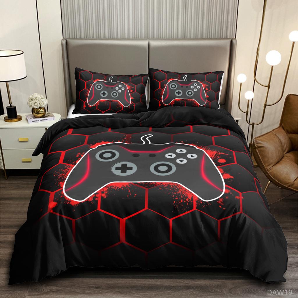 Kit Gamepad 3D Digital Printing Quilt Cover E-Sports Boy Bedding Three-Piece Set