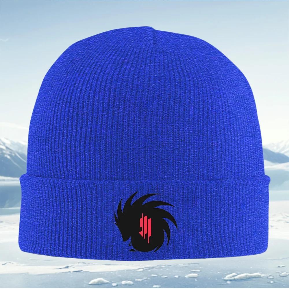 Dark Shape Sharp Red Knitted Hat Unisex Women Unisex Beanie Pullover Cap Winter Thermal Warm Christmas Outdoor Cycling Hiking Skiin