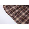 Summer Retro Plaid Shirt Women's Long Design Sense Bottoming Plaid Shirt Loose AK1071