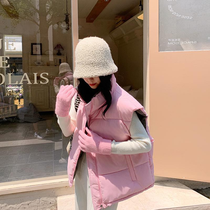 Double-sided down cotton vest women's autumn and winter new loose vest vest jacket