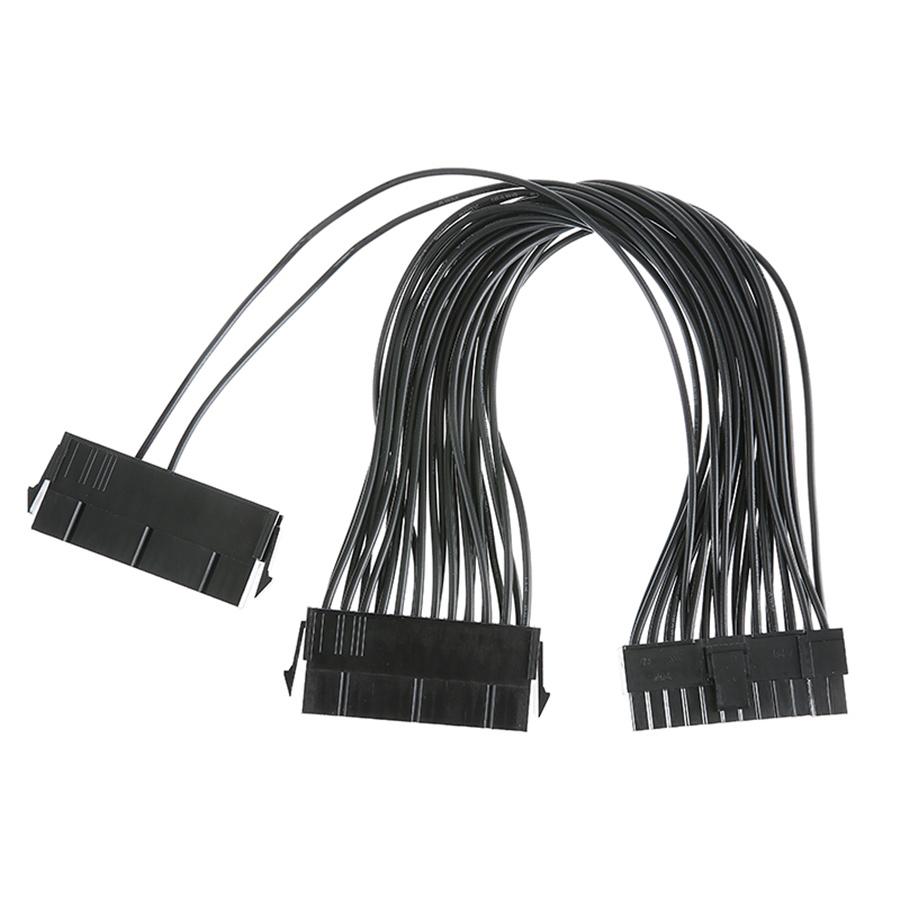 

30CM High Quality 24-pin Dual PSU Power Supply Cable ATX Motherboard Adapter