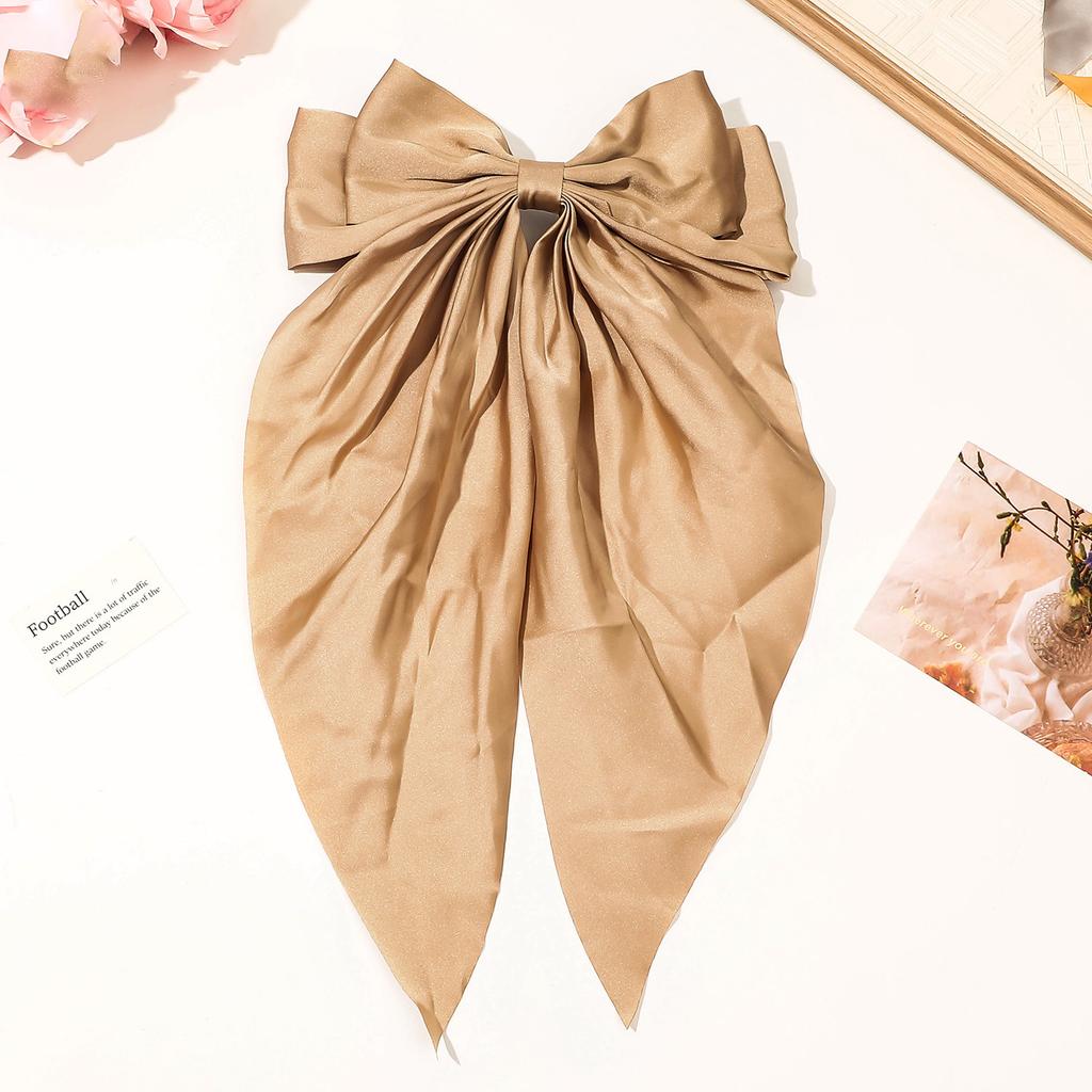 Elegant Bow Barrettes Women Temperament Ponytail Hairpin Hair Clip Girls Black Red Big Ribbon Hair Clip Fashion Hair Accessories