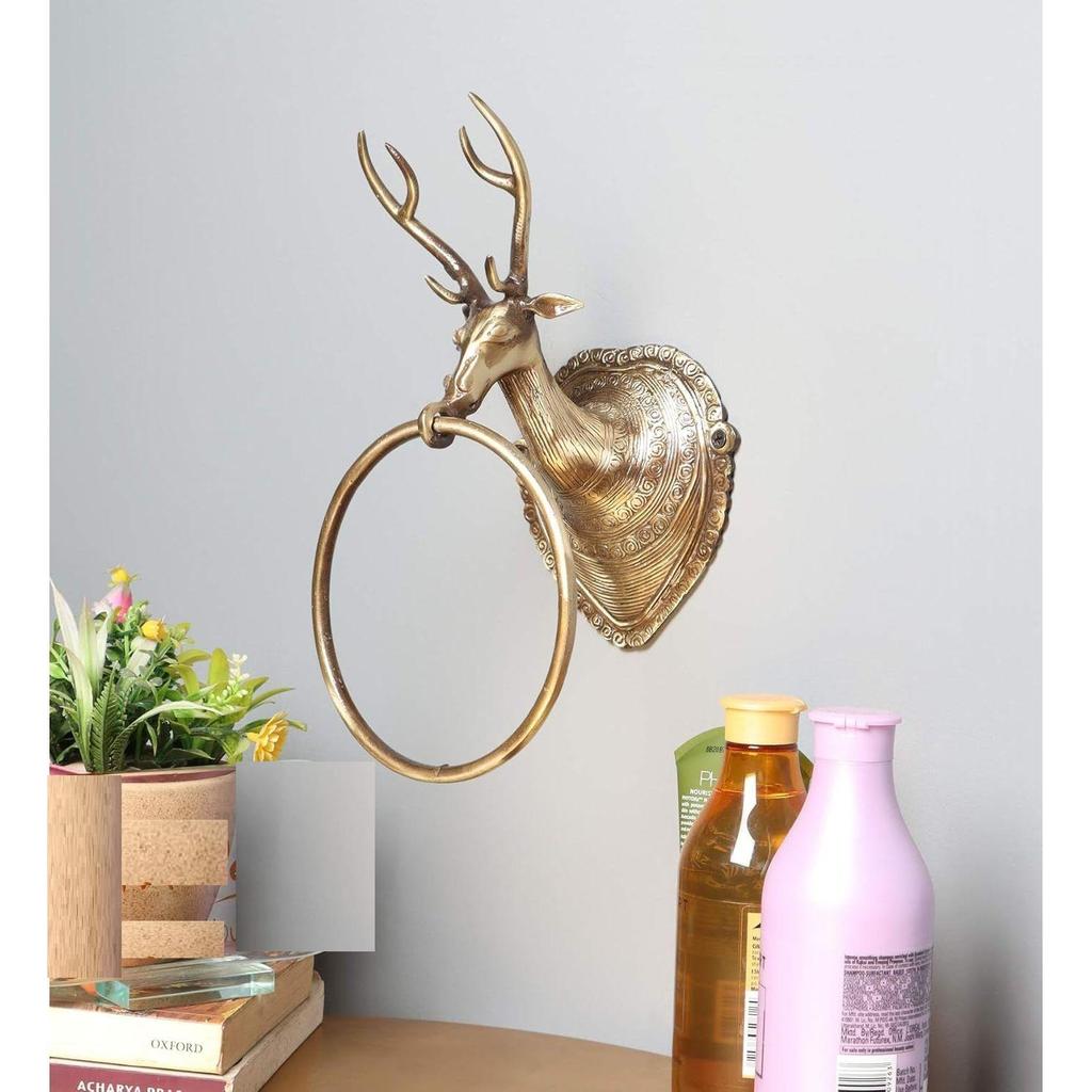Latest Royal Stag Design Brass Towel Hanger, Bathroom Accessories, Kitchen Towel Holder