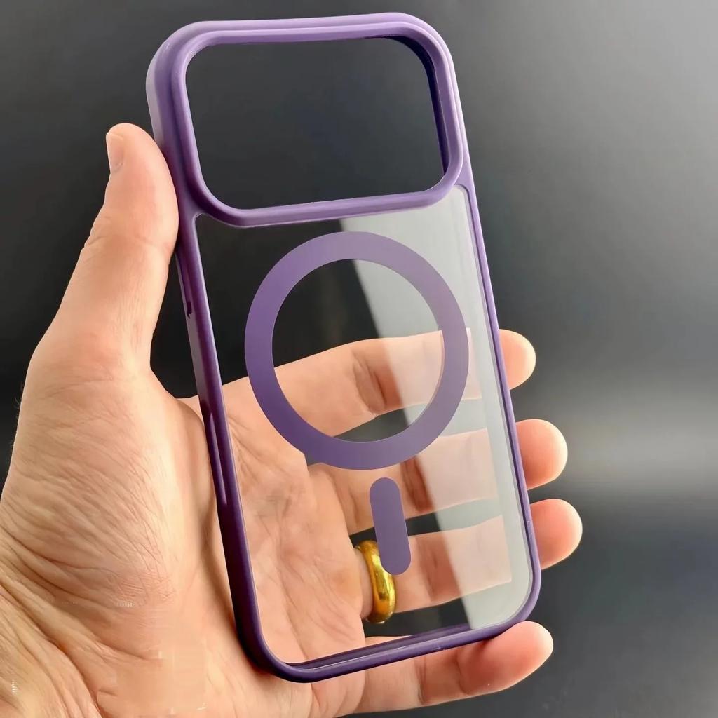 Magsafe Case For iPhone 17 Air 17 16 15 14 Pro Max Plus 13 12 Mini 11 16e  Transparent Acrylic Cover