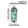 3pcs Geometric Charm Real Abalone Shell Stainless Steel Pendants For Jewelry Making Supplies Rectangle Round Pendant DIY Finding