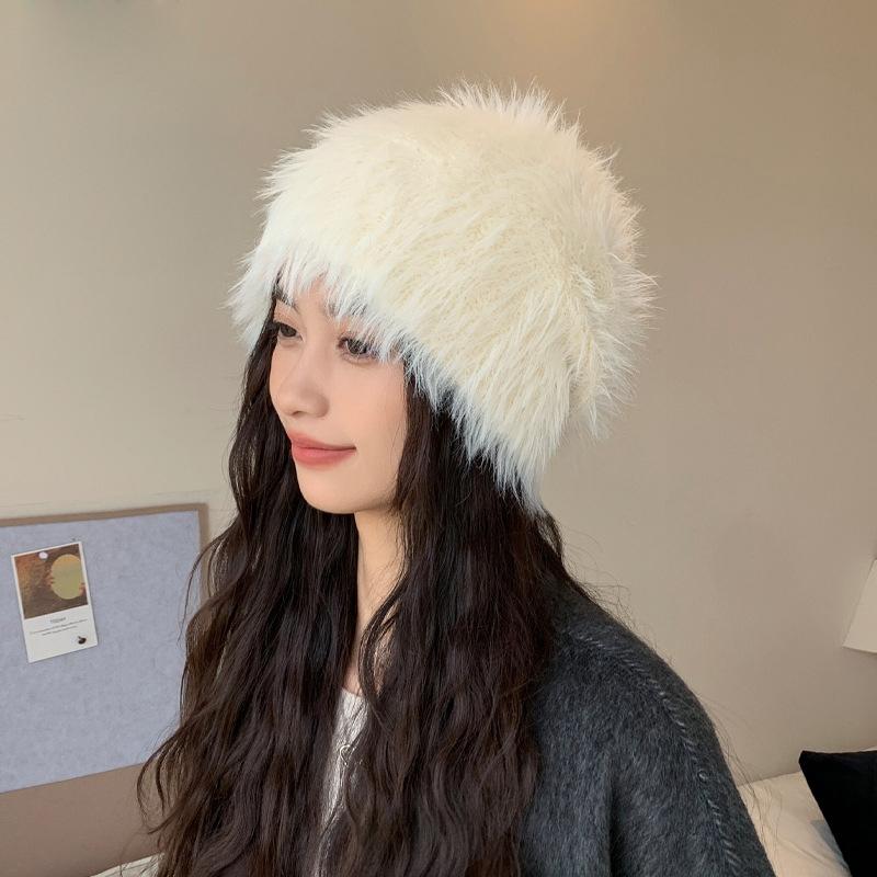 Autumn Winter Velvet Hat Women's Outdoor Coldproof Warm Ear Protection Cap Knitted Hat