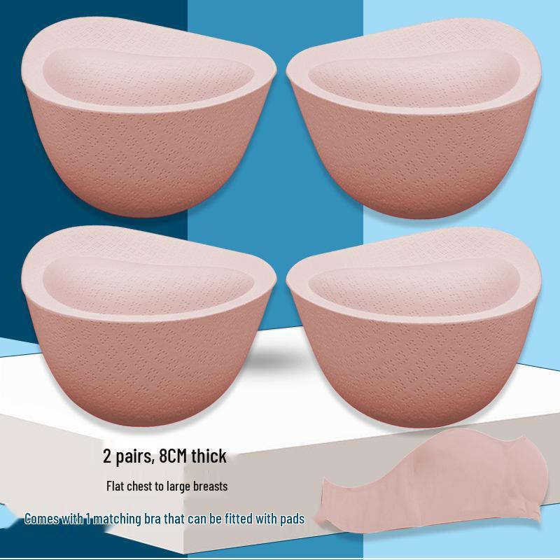 8cm Thick Manga Chest Fake Breast Sports Bra with Detachable Pad