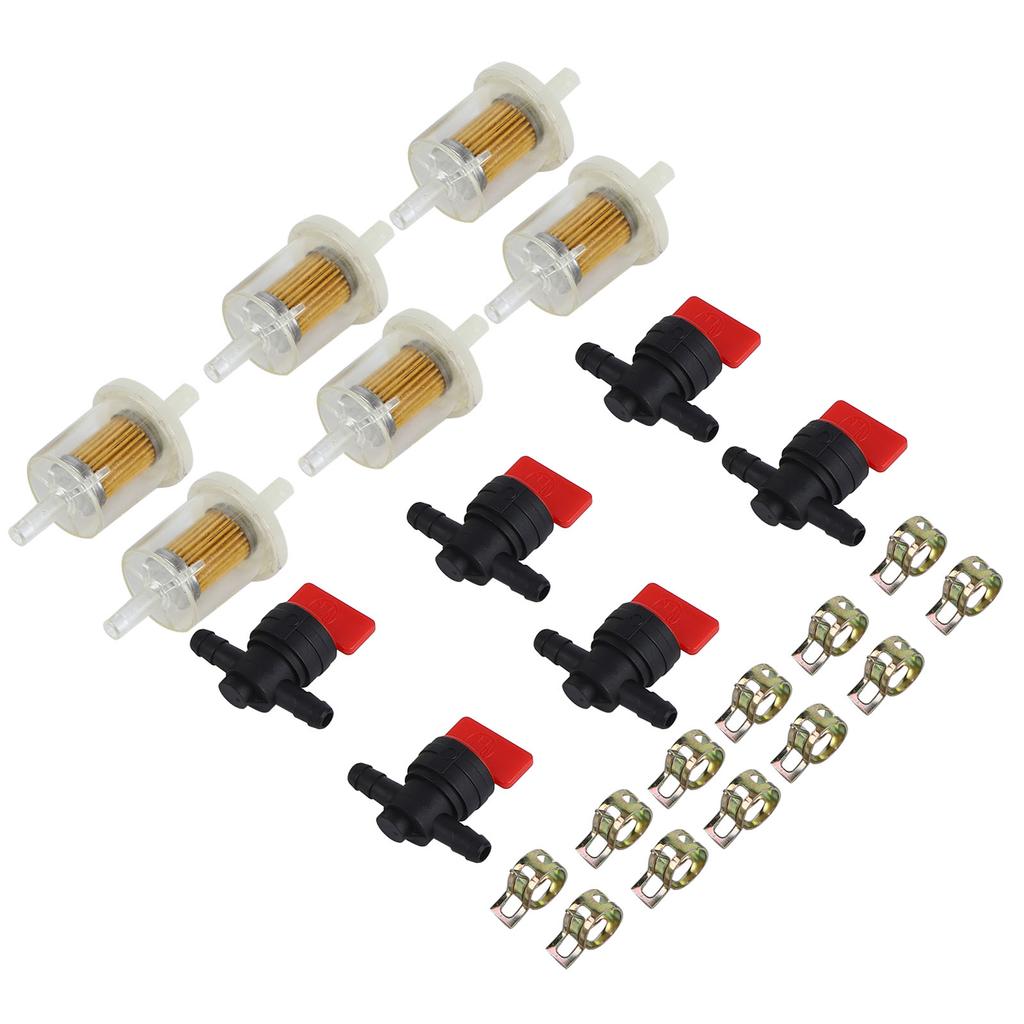 Carburetor Filter Cutoff Shut Off Valve Clamp Kit for Garden Brush Cutter Lawn Mower Accessories