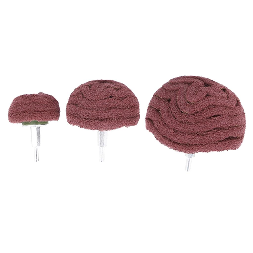 Pack of 2 Scouring Pad Heads Dual Grinding Abrasive Mushroom Ball Polishing Wheel for Metal Wood Plastic Polishing