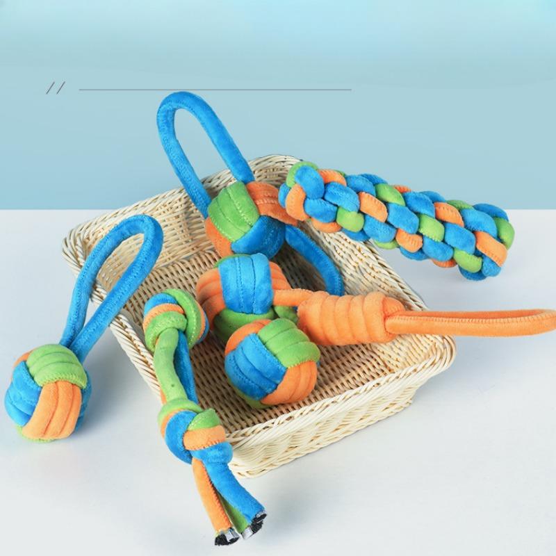 Pet Toys Cotton Rope Gnawing Toys Teeth Grinding and Cleaning Dog Toys That Can't Be Broken By Biting Interactive Toys