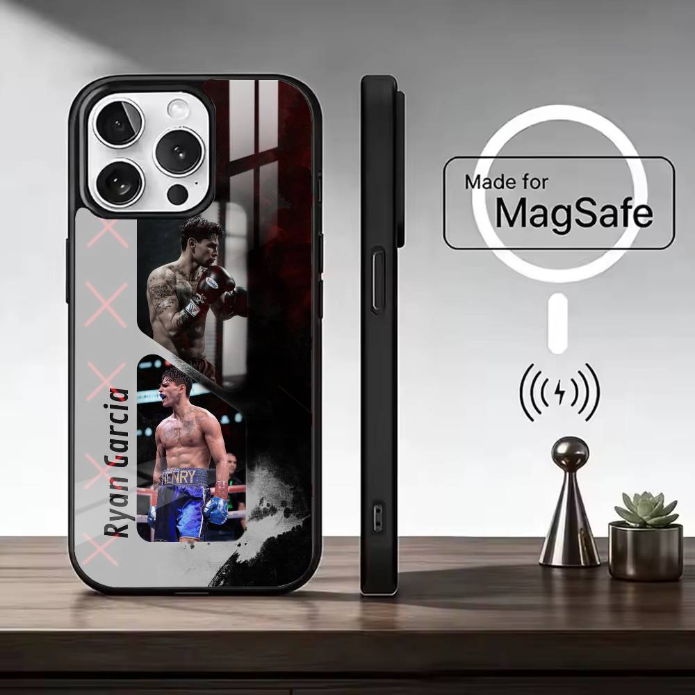 R-Ryan Garcia Boxing Star Phone Case For iPhone17,16,15,14,13,12,11 Plus,Pro Max, New Magnetic Wireless Charging