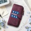 Women Long Wallet Fashion NYC Printed Purse Casual Portable Multi Card Slots Clutch for Daily Use