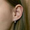 [Silver925] Faceted Round Teardrop Earring