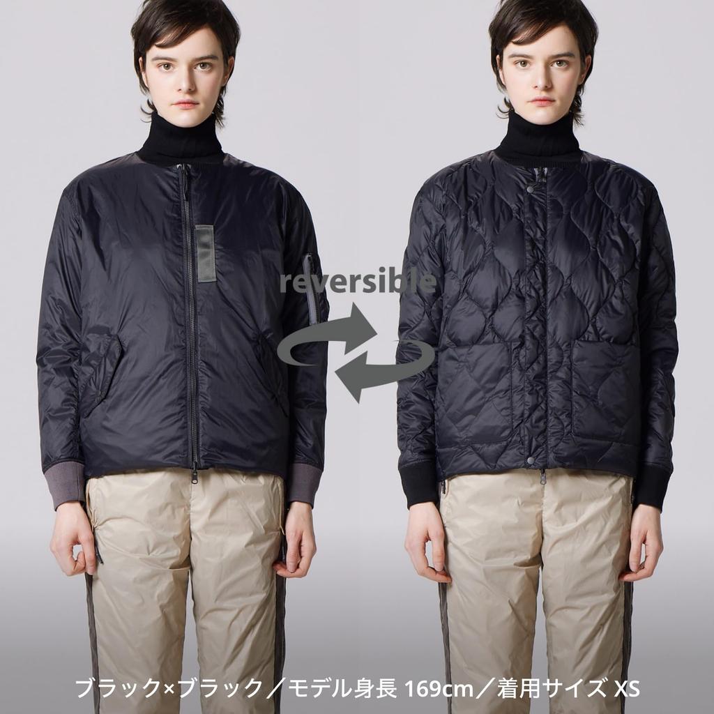 Taion Unisex Japan Special Reversible Down Jacket Black X Size L MA-1 JK02JS, Black,