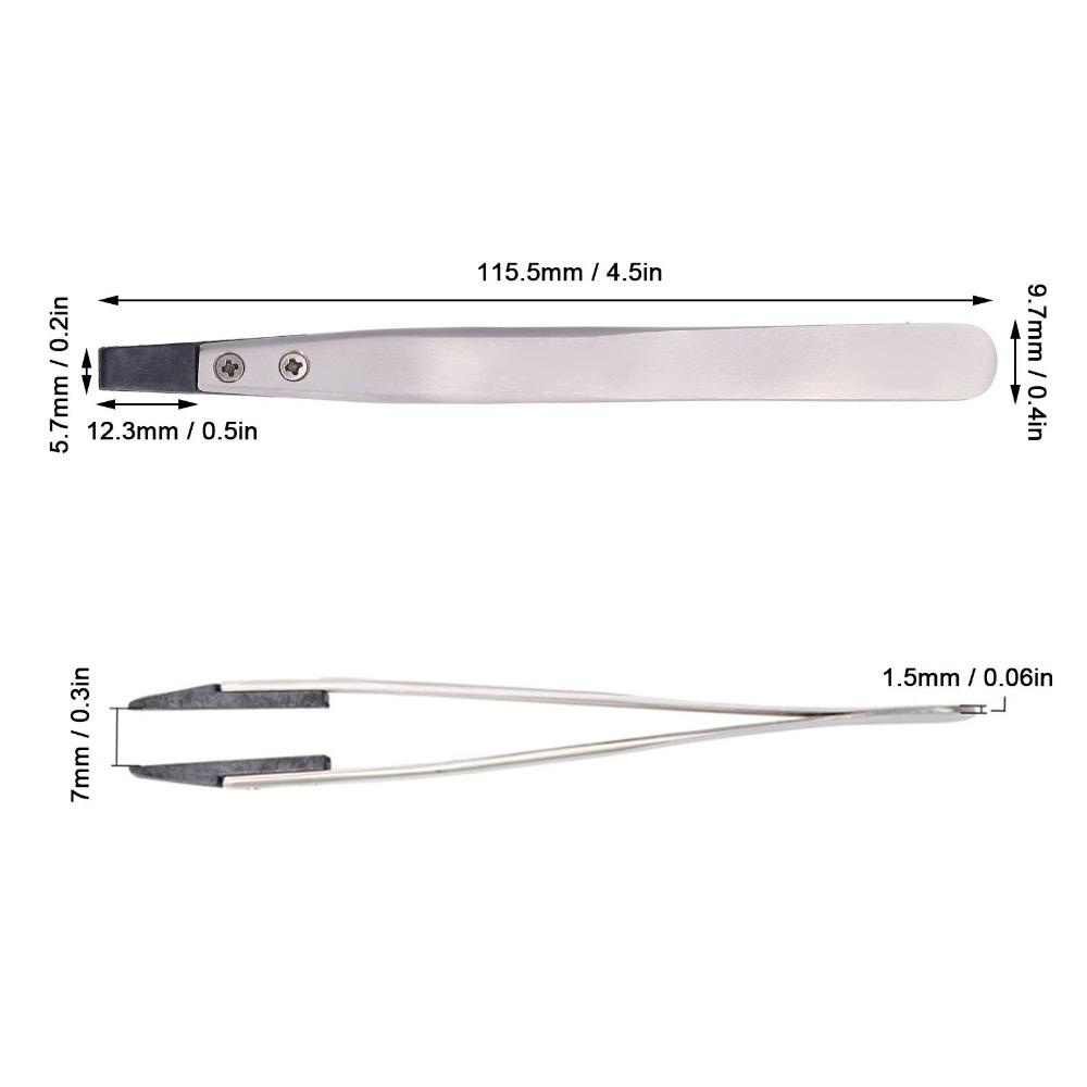 Stainless Steel ESD-Safe Tweezers Plastic Head Straight Anti-Static Tweezers Pointed Tip Fine Pointed Engineer Tweezers