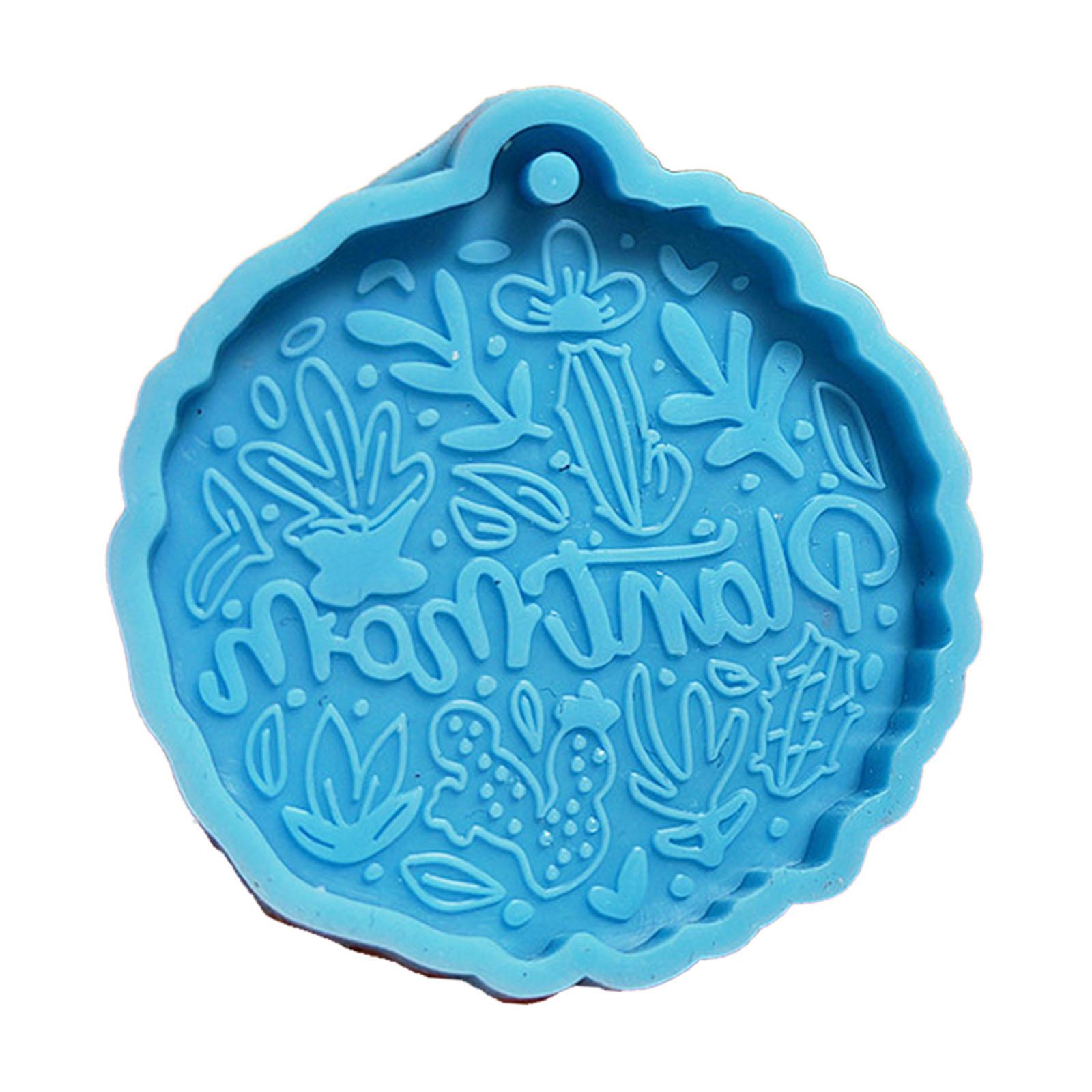 

Round Keychain Silicone Mold Circle Keychain Charms Epoxy Resin Molds Casting Molds with Hole B