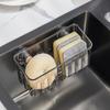 Kitchen Sponge Rack Punch-free Wall Mount Suction Cup Sink Rack Faucet Drain Rack Multifunctional Basket