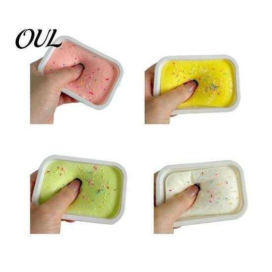Stress Reduction Gadget Ice Cream Cake Squeeze Toy, Slow Rising Sensory Toy Relief Simulation Dessert Food Pinch for Anxiety Relieving Anti-stress