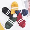 Women's College Style Striped Mid-Calf Socks - Breathable Cotton In Candy Colors