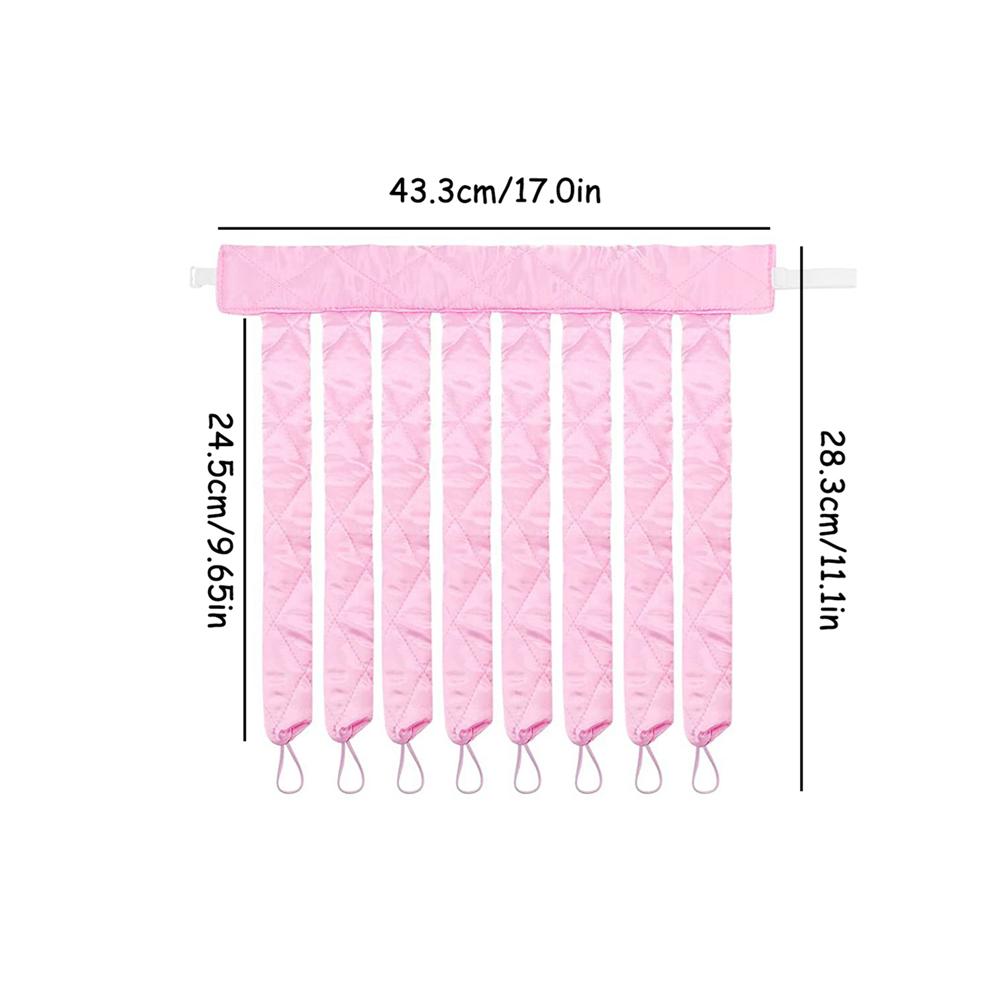 1PC Hair Curler Hair Rollers Heatless Curling Rod Headband Curls Silk Ribbon Sleeping Soft Wave Formers No Heat Curls Ribbon rosa