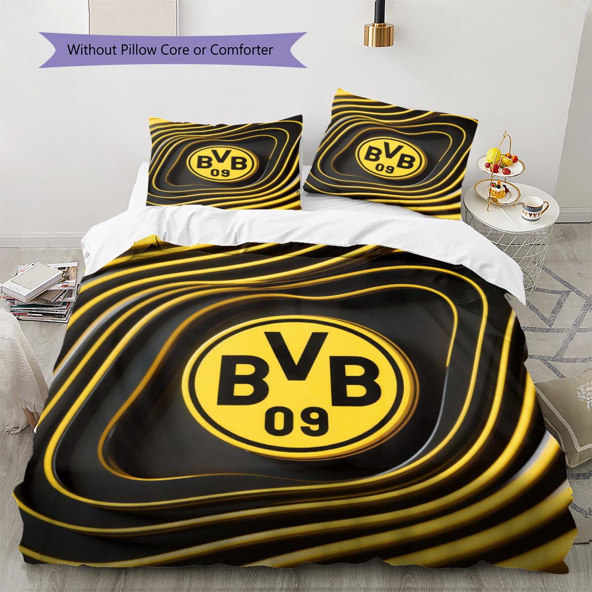 

BorussiaDortmund Pattern Bedding Quilt Set Quilt Cover Pillowcase Home Decoration Birthday Gift (1 * duvet cover + 2 * pillowcase, without core) 135x200cm