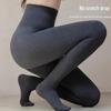 Women's Black Leggings: Autumn/Winter Plush Fleece, Bare Leg Effect, Slim Fit, Spring Lightweight Option