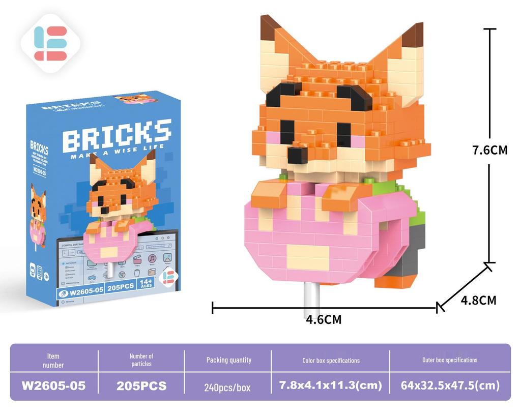 Stavebnice Santa Clause z mikročástic: 60 typů, Slepá krabička kompatibilní s Lego