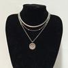 Chunky Lotus Pendant Necklace: Trendy Multilayer Choker with Alloy for European & American Styles