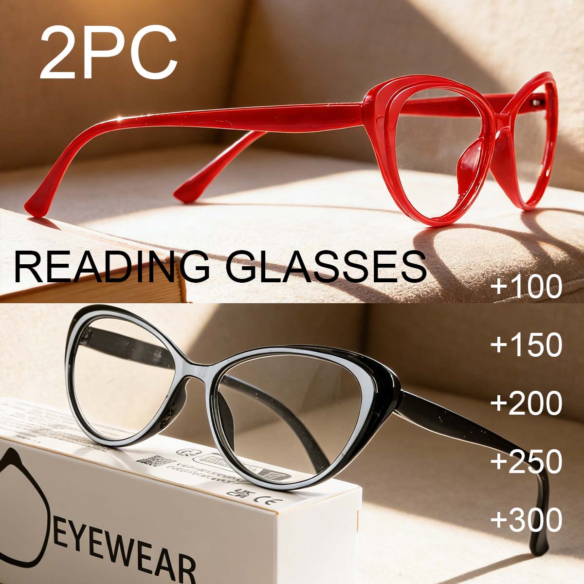 

Fashion Cat Eye Glasses Women Reading Glasses Men Hyperopia Computer Reading Glasses blue light readers Diopter +1.0 +3.0 L52 +100