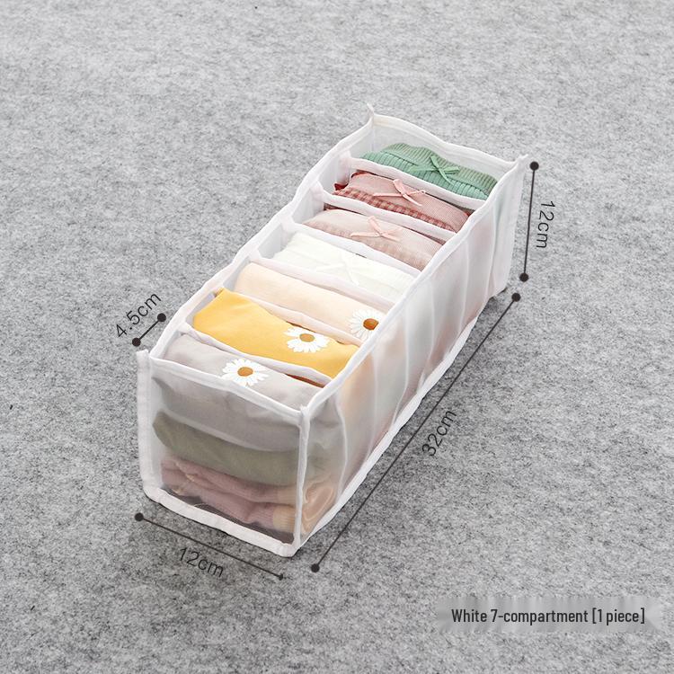 Underwear Storage Box: Foldable Organizer for Bras, Panties, and Socks with Dividers for Women's Drawers