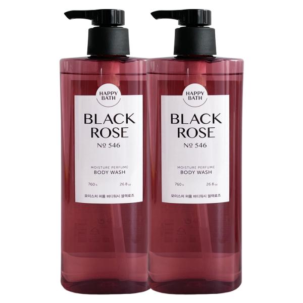 

HAPPY BATH Moisture Perfume Black Rose Body Wash 760g x2