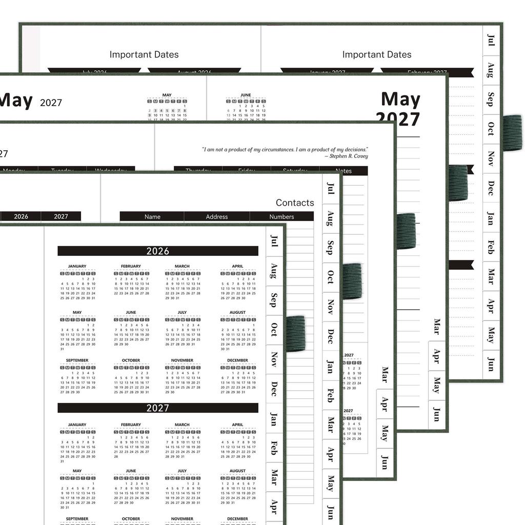 A5 English Efficiency Weekly Planner 2026-2027: Custom Logo Notebook