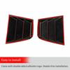 Black+Red Rear Side Window Shutter Louver Cover Trim For Dodge Charger 2011-2021