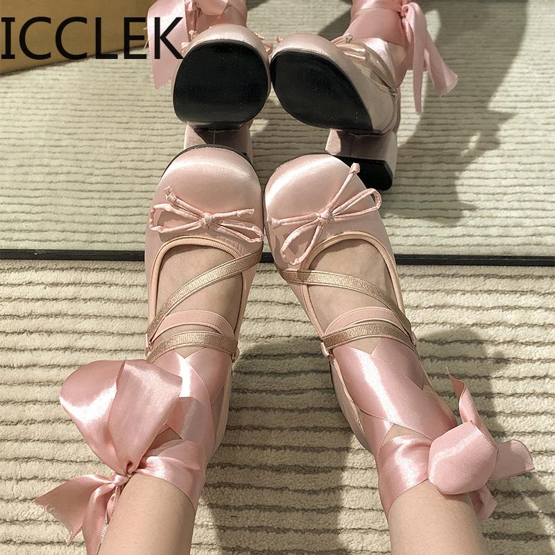 

Дизайнерские женские туфли Мэри Джейн с перекрестным ремешком, модные элегантные туфли на низком каблуке, весенние женские туфли-лодочки в студенческом стиле, весна 2024 года