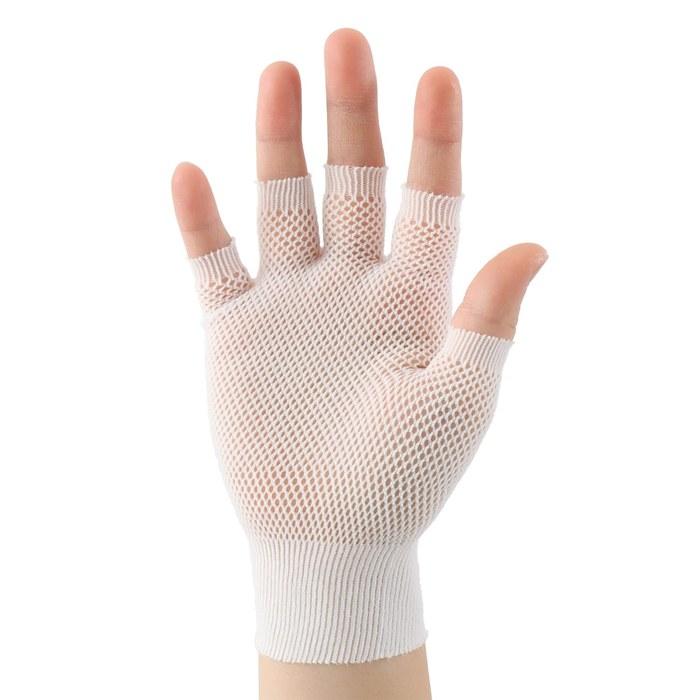 [Ace] Inner Gloves 5 Pairs (10 Gloves Total) Mesh Type AG795 White One Size Fits All.
