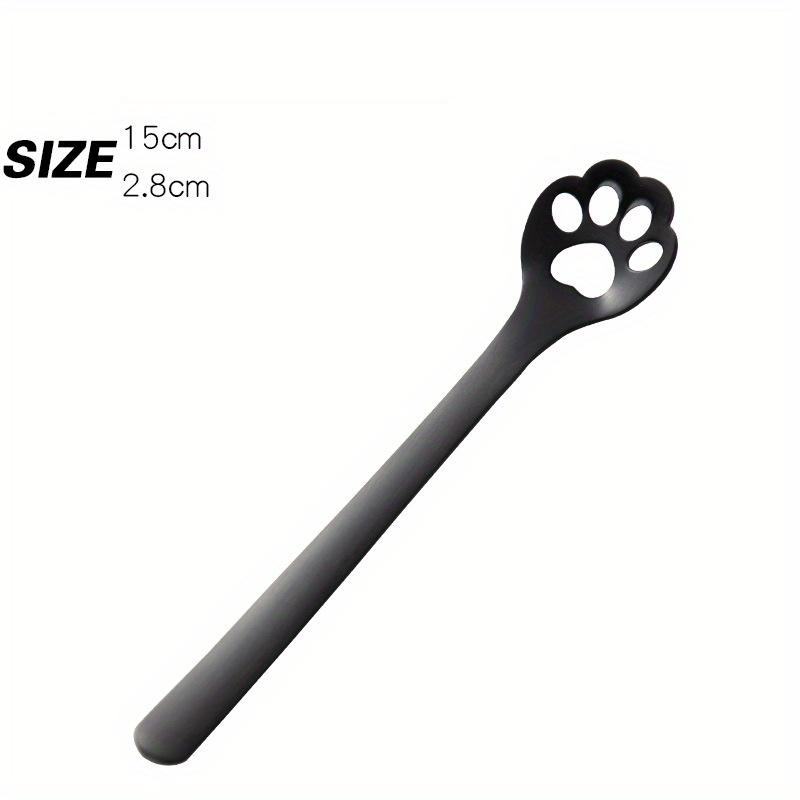 1PC Creative Cute Cat Claw Stainless Steel Spoon Hollow for Ice Cream Coffee Tea Dessert Spoon Kitchen Tableware Accessories
