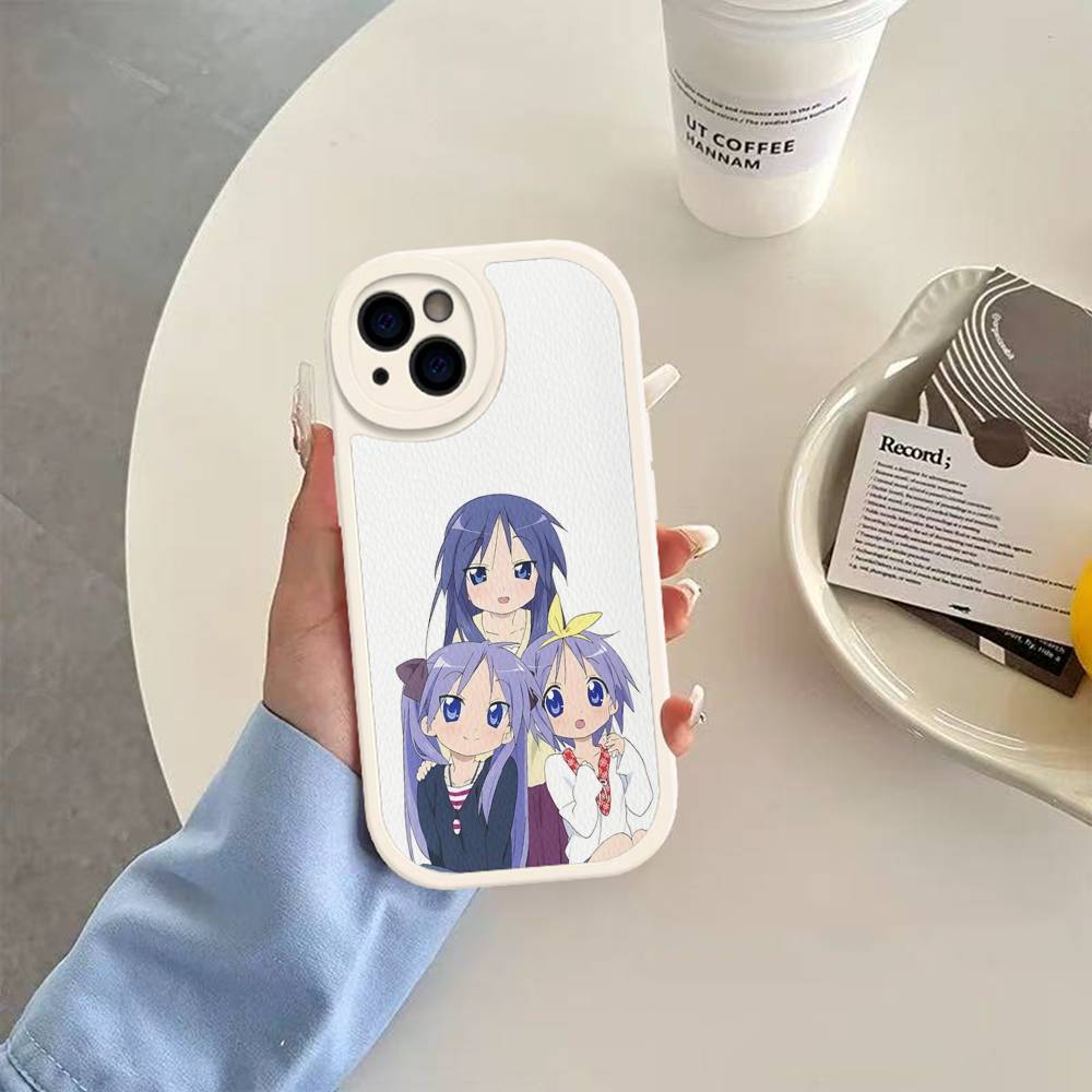 K-Konata Izumi Lucky S-Star Phone Case For IPhone 11 12 13 14 15 16 Pro Max Plus Leather Cover
