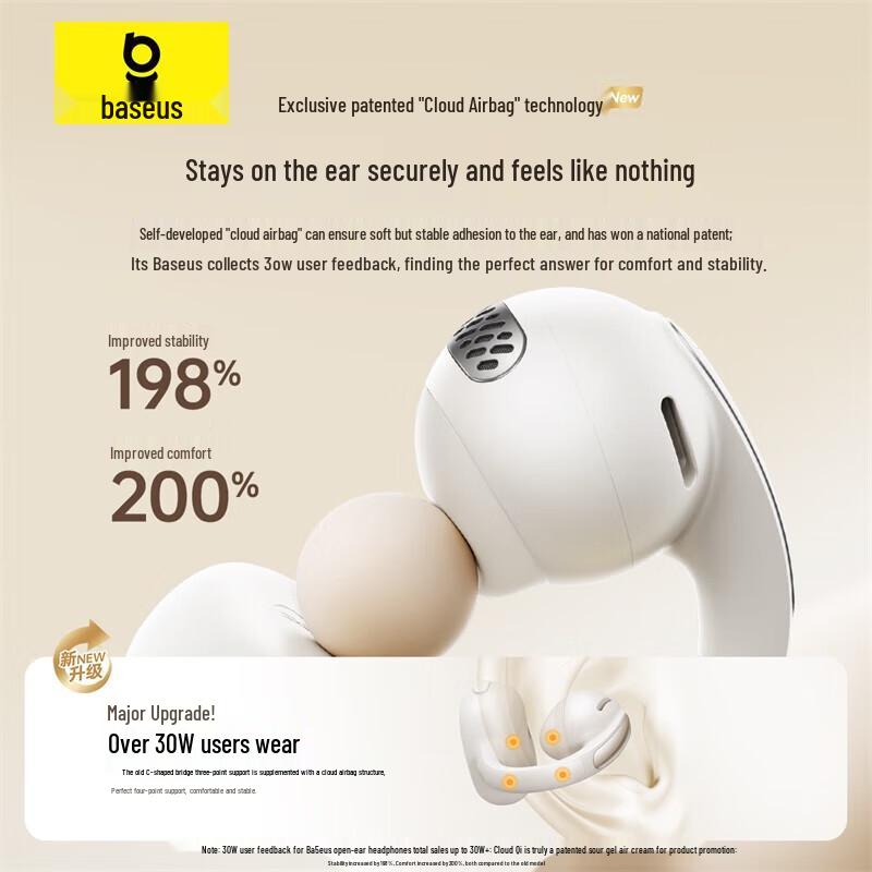 Baseus MC1 Cloud Bone Conduction Ear-Clip Bluetooth Headset