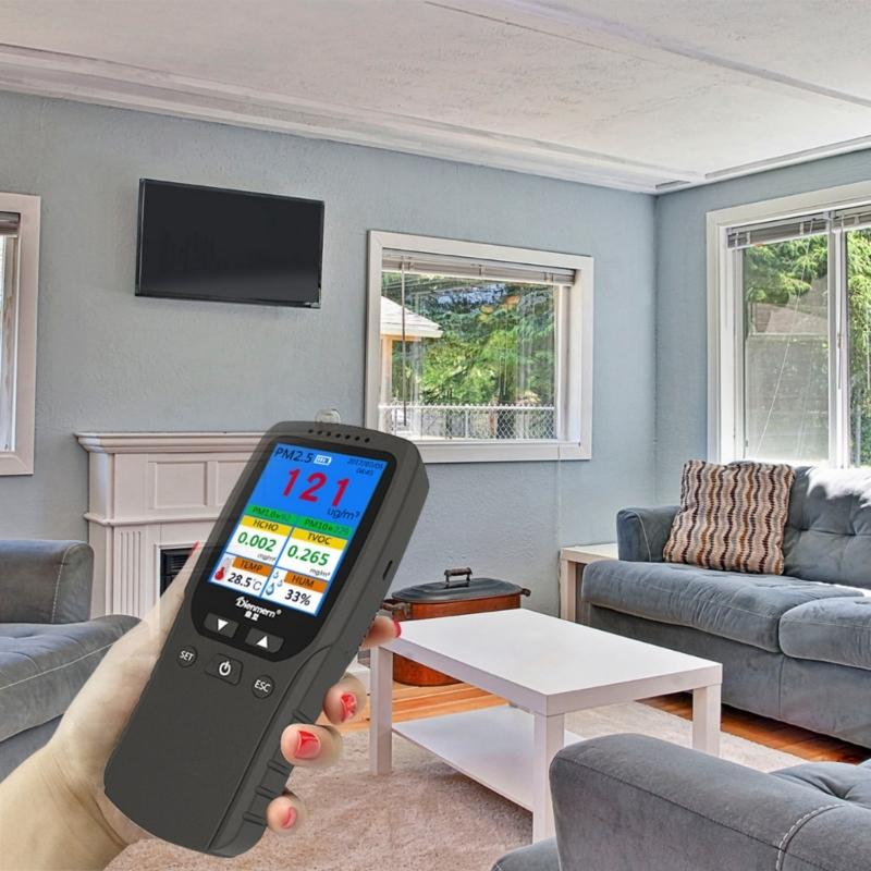 Multifunction Gas Analyzers Lightweight Design Build in Alarm Systems Immediate Air Quality Data Temperature Humidity Test